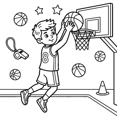 Player jumping for a rebound