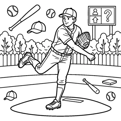 Jogador de beisebol lançando a bola