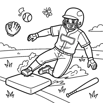 Player sliding into base