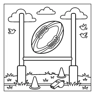 Palla da rugby tra i pali