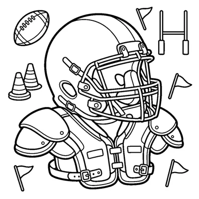 Rugbyhelm und Schulterpolster