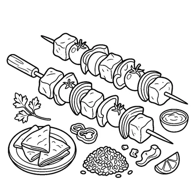 Kebab am Spieß