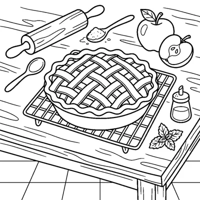 Frisch gebackener Apfelkuchen