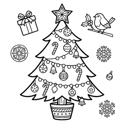 Decorated Christmas tree
