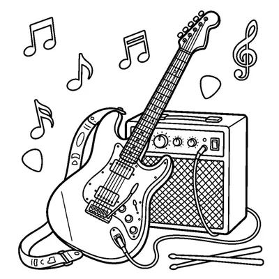 E-Gitarre und Verstärker