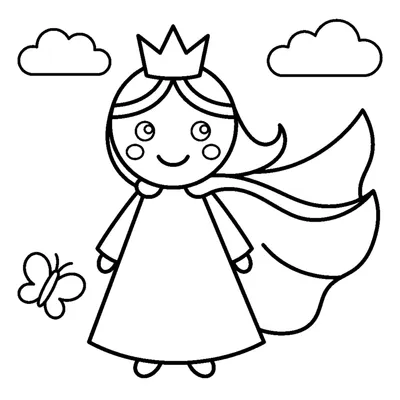 Little princess with a flying cape