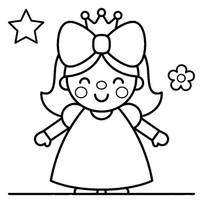 Smiling princess with a big bow in her hair