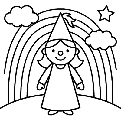 Little princess under the rainbow