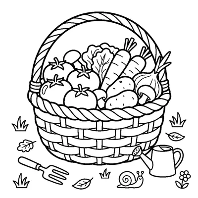 Basket of mixed fresh vegetables