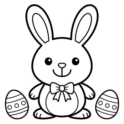 Smiling bunny with long ears