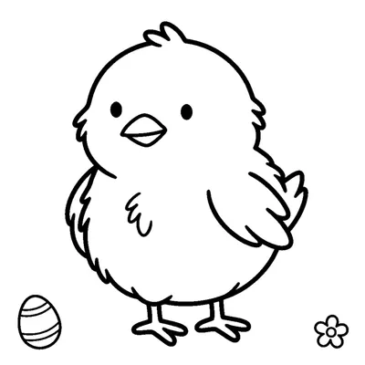 Fluffy yellow chick