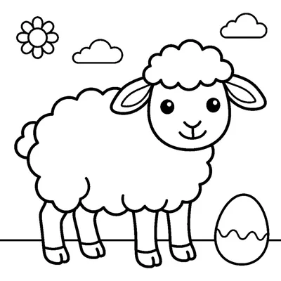 Soft woolly little lamb