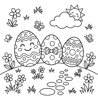 Spotted eggs side by side in the grass