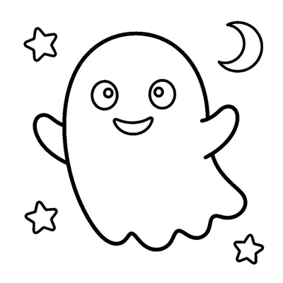Cute little flying ghost