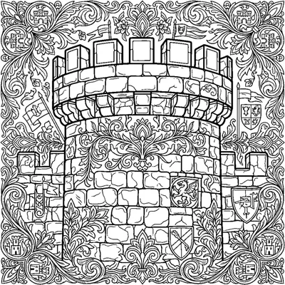 Stone Texture of a Castle Turret
