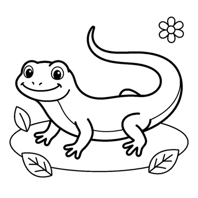 Lagarto sorridente de cauda comprida