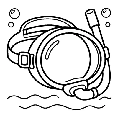 Diving mask with round lenses