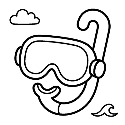 Cute snorkel with a curved tip