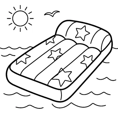 Inflatable pool float with stars