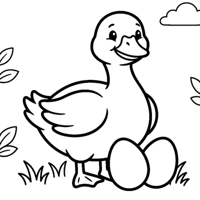 Cute goose that lays golden eggs