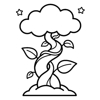 Beanstalk reaching to the clouds