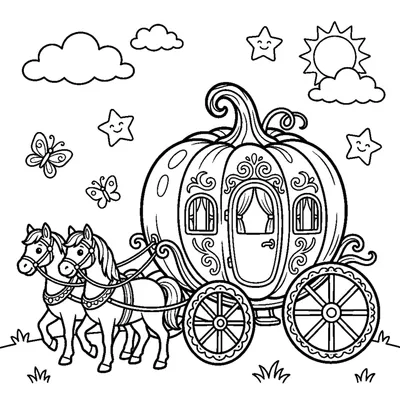 A fancy pumpkin carriage
