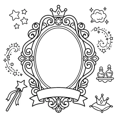 A magic mirror with a fancy frame