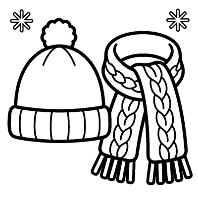 Woolly hat and scarf
