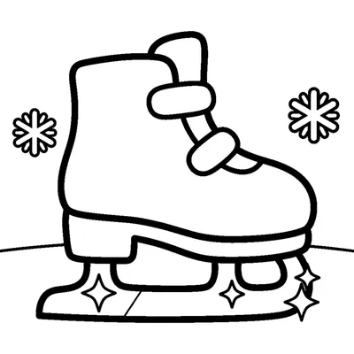 Shiny ice skate