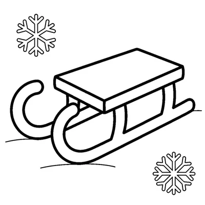 Little sled with a curved tip
