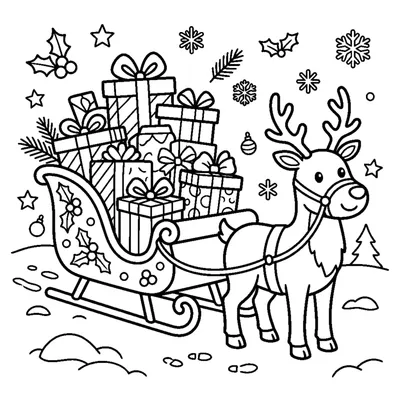 Sleigh full of presents