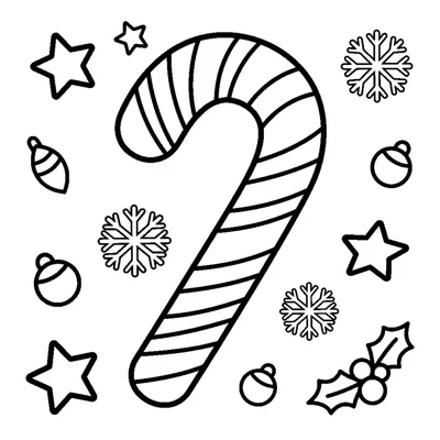 Striped candy cane
