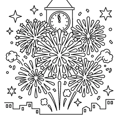 Midnight fireworks