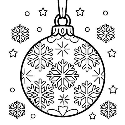 Snowflake hanging ornament
