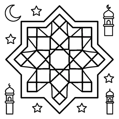 Eight-pointed star pattern