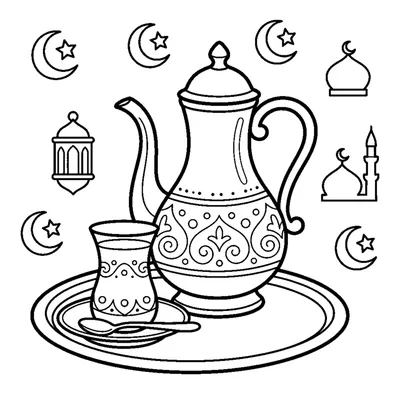 Pitcher and classic tea glass set