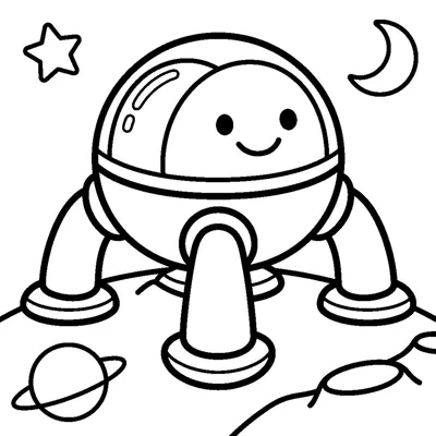 Little three-legged moon rover