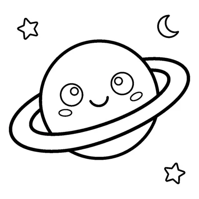 Planeta fofinho com anéis