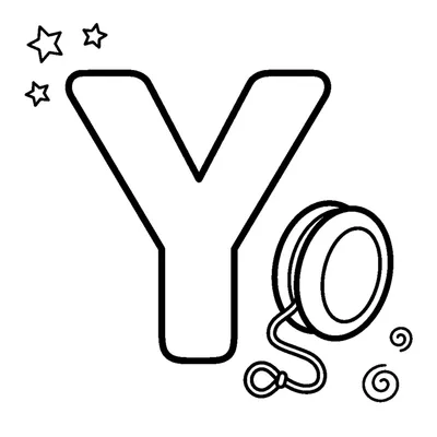 Letra Y e um yoyo numa cena alegre