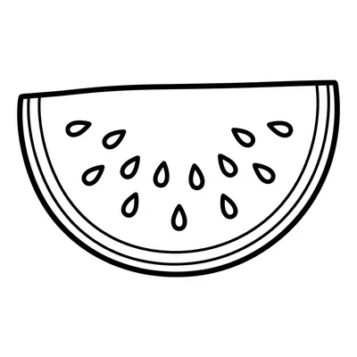 Página para colorear de una rodaja de sandía
