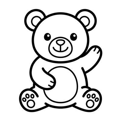 Cute Teddy Bear Coloring Page